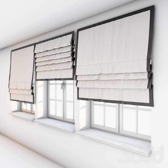 Римская штора «Кристалл» белая для окна, ткань шенилл белый