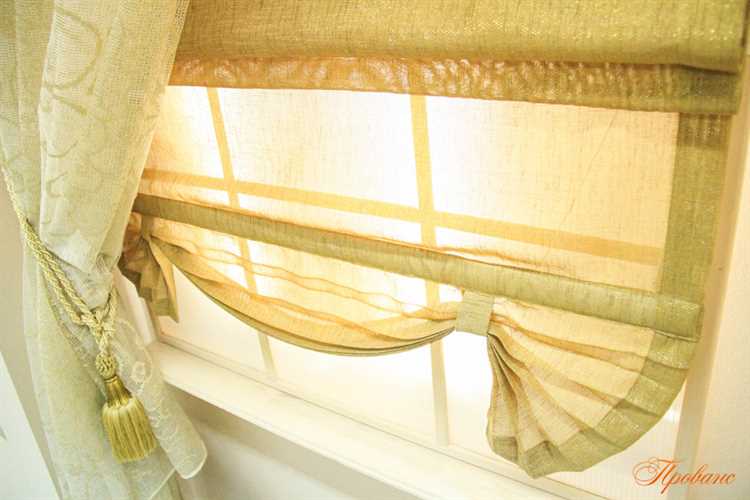 Римская штора Soft с мягкими складками, ткань лён «Горчичный оттенок»